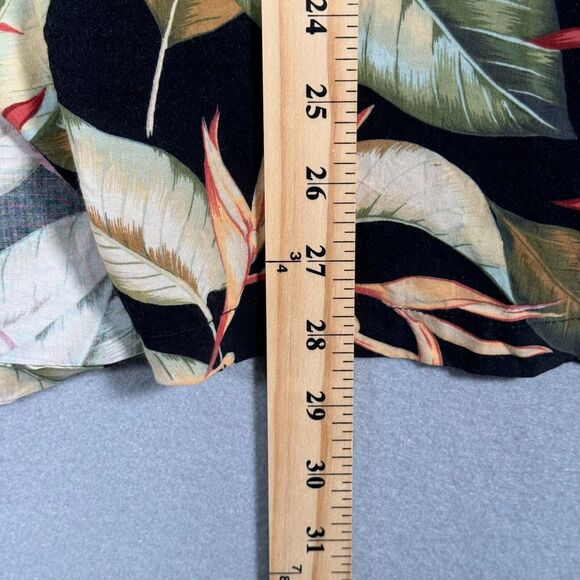 Vintage Tori Richard Shirt Mens Large Black Abstract Hawaiian Floral Surf Beach‎ - Picture 9 of 10